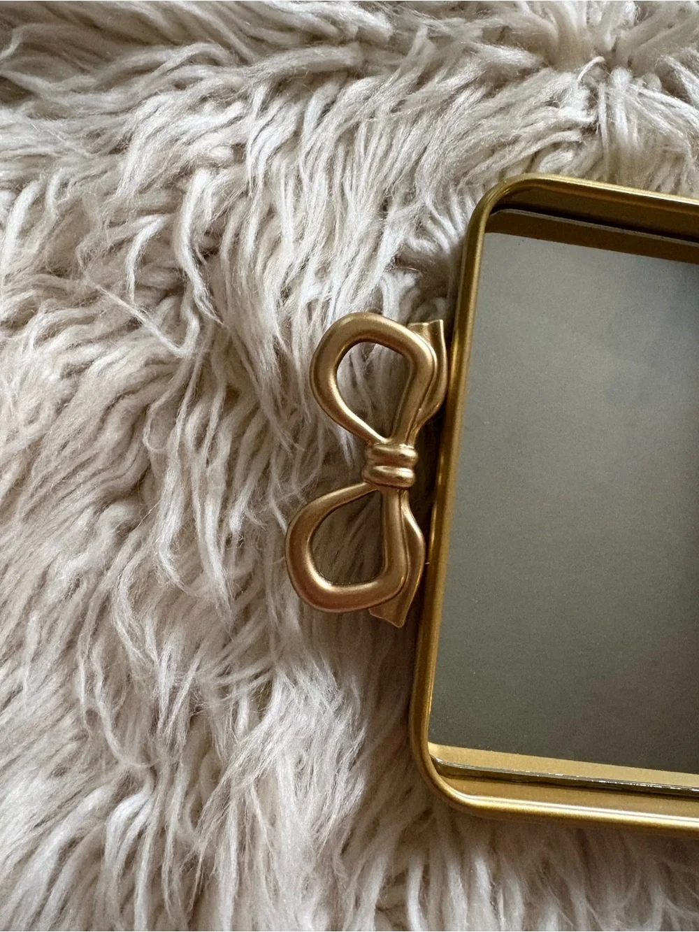 Target Gold Metal Bow Vanity Tray NEW Bullseye Playground Mirror Display Decor